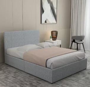Create a clean and clutter-free look. This contemporary Ottoman bed frame has a lift-up base to provide valuable storage discretely underneath. Perfect for smaller bedrooms, the gas sprung mechanism makes it easy to lift, while the wooden slats provide firm and long-lasting support for your mattress. Finished in durable fabric upholstery, this small double frame has a minimalist style and the comfy padded headboard is great for leaning back on.