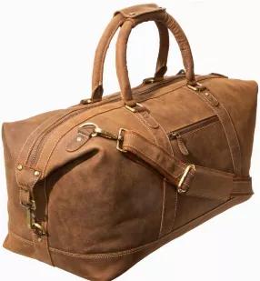 Length: 22.00
Width: 18.00
Height: 3.00
<p>These durable and large capacity duffel bags are made of full grain genuine leather. 100% handmade product, excellent stitching and manufacturing. Smart design, retro fashion Style, YKK Zippers and Metal Feet. It is easy to convert into a cross or shoulder bag of your choice.</p>