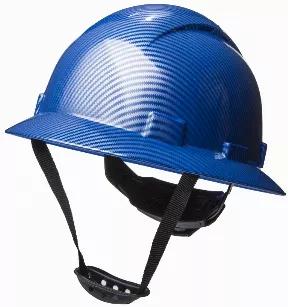 Solid full brim construction made of HDPE keeps you well protected. Gripped brim underside for easy helmet removal while wearing gloves. Washable sweatband keeps perspiration from dripping on to face while working. Also includes optional and easily adjustable CHIN STRAP.