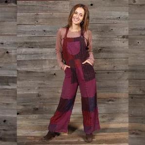 <p>PAIGE OVERALLS Cotton Stripe Patchwork Wide Leg Overalls. these overalls are just amazing!!! Made of cotton patchwork with wide legs and pockets. These overalls are so comfortable and unique due to the patchwork in them.<a href="https://www.jayli.com/hippie-clothes/bolt-top-cotton-lycra-cage-back-tank-top-with-cut-out-tie-dyed-bolt/" target="_blank"> Find you bolt top Here!!!</a></p> <p>Measurements: Flat and Relaxed</p> <p>Small: Waist 36 inches, Length whole 58 inches, Inseam 27 inches, Leg