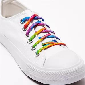<p><strong>Shoelaces with bright jewel tie-dye colors. These are such great Cute Laces, they look good on any color shoe! </strong></p>
<p><strong>We add Metal-Tips to the end of the shoelaces to make them easier to lace up. Available in 4 lengths.</strong></p>
<p>Can't decide what length to buy? Best to measure your existing laces. Check out our length recommendation chart. Here are some shoelace length recommendations:</p>
<p><strong>27" - Little Kids Low Tops (approx age 4-6 years) 3-4 eyelet