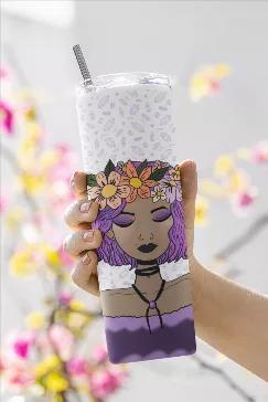 <p>The Delicate Flower Tumbler features a gorgeous floral illustration on a holographic glitter tumbler. <br></p><p><strong>Tumbler with text </strong>includes illustration and "delicate like a fucking flower" text.</p><p><strong>Tumbler without text </strong>includes illustration & background, NO TEXT.<br></p>20oz tumblers fit your favorite beverages perfectly! Cans of soda, Truly, White Claw, and more fit with just enough room for ice.<p style="text-align: left;"><strong>This stainless steel t
