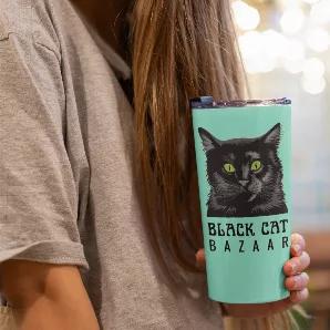 <p>Black Cat Bazaar brand merch is the perfect way to support my small business in STYLE! </p><p>These practical 20 oz tumblers are amazing for summer outdoor parties, as they feature a double-wall, vacuum insulation that keeps your wine perfectly cool for hours. Care instructions: Hand wash recommended.</p><p>All designs property of Black Cat Bazaar.</p>