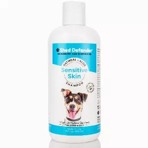 <p>The Sensitive Skin Shampoo is a proprietary plant-based formula created for pets in need of a gentle cleanser that will help soothe and relieve skin issues. Made with oatmeal and aloe vera, the Sensitive Skin Shampoo moisturizes dry, itchy skin and helps to alleviate allergy and hotspot discomfort. The shampoo also features vitamin E which replaces natural oils and enhances the quality and shine in your pet's coat. The uniquely blended chamomile and lavender scent helps to calm and soothe anx