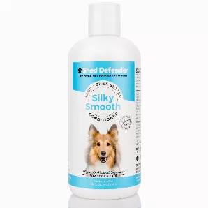 <p>The Silky Smooth Conditioner is a gentle, moisturizing conditioner that can be paired with either of the Shed Defender shampoos and will leave your pet with a smooth, shiny, lustrous coat. A proprietary blend of coconut and jojoba oil hydrates and locks in moisture, while the addition of shea butter helps to replace the natural oils in your pet's skin and coat. Aloe, another key ingredient, relieves and moisturizes dry, itchy skin so that the conditioner works from the skin through to the coa