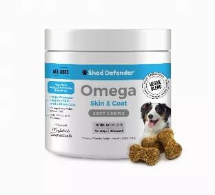 <p>Our Omega Skin and Coat chews are formulated with the highest quality, natural ingredients. Packed full of nutrient-rich Omegas known to help support healthy skin, soft, shiny coat, joint, eye, brain, and heart health. We boast the highest level of active ingredients compared to our competitors and they TASTE GREAT : the natural bacon flavor will leave your dog begging for more!</p>

<ul>
	<li>Helps reduce shedding</li>
	<li>Improves and relieves dry, itchy skin and hot spots</li>
	<li>S