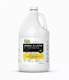 <p><strong>SKUNK-U-LATER </strong>is a ready-to-use cleaner and odor remover that works best when applied at full strength. Removes skunk odor from people, pets and surfaces like carpet, concrete, vinyl, wood, and even your lawn (if used in a garden sprayer). Cleans and deodorizes without gloves or special handling.</p>
<ul>
<li>Plant-Based Formula</li>
<li>Safe for Skin</li>
<li>No Harsh Chemicals</li>
<li><span>Deodorizes Skunk Odor</span></li>
<li>Breaks Down the Enzymes that Cause Odor<br>
<