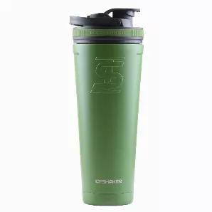 <p> Our 36oz Ice Shaker featured in a durable powder coating with a silicone band and sturdy carrying handle<br></p><p>Premium Quality Double Wall Vacuum Insulated Protein Shaker Bottle that holds ice for 40+ hours.<br></p><p> Comes with a removable agitator that twists into the lid - The Ice shaker blends protein powder with ease.<br></p><p>BPA free leak proof pop top that is easy to open while still being secure enough to shake, No more accidental spills or messes in the gym. Easy to open and 