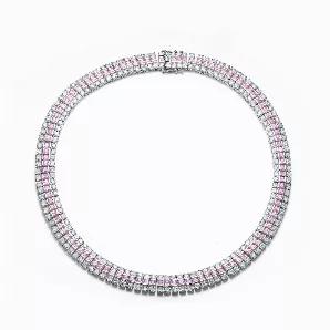 Collette Z Sterling Silver Clear Cubic Zirconia Radial Necklace
