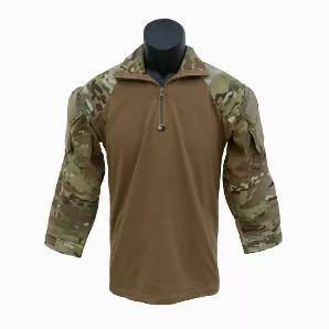 Features include 1/4 zip collar, multi-compartment pockets, dead rag, <span data-mce-fragment="1">hook and loop</span> pulls, and soft cotton body. Made from premium 6.5 oz ripstop Multicam fabric.