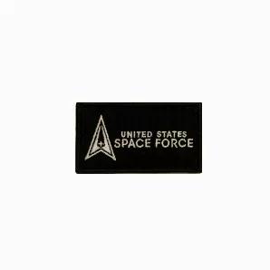 Our Trooper exclusive licensed Space Force patch is 3"W x 1 3/4"H and makes a nice addition to a uniform, pack or cap. Embroidered on 7 oz black NYCO ripstop material. Add one to your order!