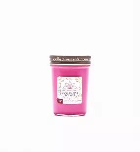 <p>A perfect blend of citrus, cherry blossom, hydrangea, apple and peach with a hint of blonde wood. This fragrance is infused with essential oils including orange and grapefruit. Love is a girl's best friend!</p>
<p>CollectiveScents.com triple scented natural soy candles and melts are: Handcrafted with 100% vegetable pure soy bean wax. Natural and biodegradable, lead, paraffin and phthalate free. Allergy friendly. Made in the USA.</p>
<p>Size: 2.75" x 4" tall - approximate burn time 40-50 hours