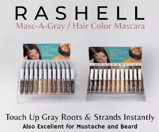 72 pieces of 12 shades. 12 free Testers, one free Rashell Masc-A-Gray Display. Header card included. Offered in 0.30 FL OZ size. 72 pc Display great for retailing sales!