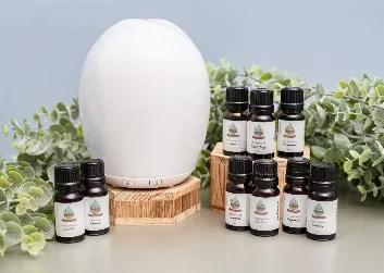 <meta charset="UTF-8"><p data-removefontsize="true" data-originalcomputedfontsize="14">We now have diffusers available and the best part is we also provide 9 amazing high quality essential oils so you will have everything you need to begin your journey of improved health and relaxation.</p><p data-removefontsize="true" data-originalcomputedfontsize="14">Using this diffuser on a regular basis can be very calming and provides many health benefits such as improved sleep, reduced stress and anxiety.