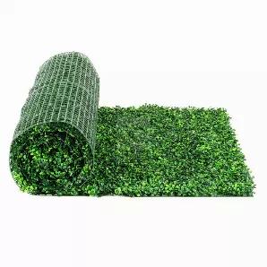 <p>The new Artificial Boxwood Roll by? Designer Plants are the fastest and most impactful way to transform any surface into lush no maintenance greenery.</p>
<p>Product Details</p>
<ul>
<li>Pre-Assembled 10' Wide x 3'-4" Tall Panel</li>
<li>Commercial Rated UV Inhibitors</li>
<li>5-8 Year Outdoor and 15 Year Indoor Expected Life</li>
<li>Connect and Cut To the Desired Size</li>
<li>Proprietary RealTex Technology</li>
</ul>
<p>?oe"?,? Instant Beautification<br>?oe"?,? Extremely dense and lifelike