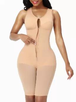 Open crotch for ease when nature calls, zipper,<br>hook-and-eye closures on the front are easy to wear.<br>The mid-thigh full body shaper with lace trim on<br>the openings enhances the hip shape and hourglass body.<br>Wide shoulder straps relieve stress and pain during activities,<br>have adjustable hook and eye closure for a snug fit.<br>Package Contents: 1 piece<br>Material: 90% Nylon+10%Spandex<br>Look After Me: Machine Wish<br>Imported<br>Note: As different computers display colors different
