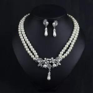 Item Type: Jewelry Sets<br>Main Store: Diamond<br>Jewelry Set Type: Necklace and Earring Sets<br>Material: Zinc Alloy<br>Finish: Polished<br><span style="font-size: 1rem;">Style: Classic Casual<br></span>Occasion: Wedding Engagement, Party<br>Imported<br>