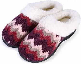 CASUAL COMFORT: These slip-on design slippers with a faux fur finish are super comfortable and are designed with high-quality memory foam. The embossed non-skid outsole provides a safe and slip-resistant walk and will make these cozy slippers your go-to attire. DURABLE AND ANTI-SKID RUBBER SOLE: A lightweight design and anti-slip rubber sole provide traction for safe and comfortable wear. The non-skid rubber sole makes these fluffy house slippers suitable for indoor and outdoor use while walking