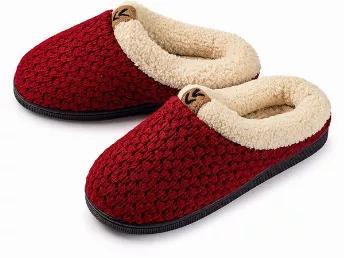 <p><b>Features:</b> -Knitted upper for a plush, elegant and delicate touch. -Textured outsole for durability &amp; traction; High-density EVA sole, soft and lightweight. -Cushioned footbed molds to the foot for a perfect fit; great for wearing all day long. -Great for indoor and outdoor use. It-Very is comfortable and always trendy. -Durable rubber sole for long lasting comfort</p>
<br>Rubber Sole<br><br>Knit Outer<br><br>Fleece Inner<br>
<ul>
<li>Rubber sole</li>
</ul>