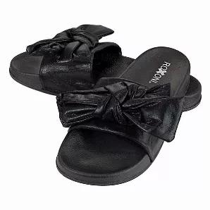Roxoni presents a timeless classic Bow Tie Slide Sandal that will never go out of style! Roxoni is here in countless styles, colors, and prints, please check out our ROXONI storefront for more slipper styles and other deals that are waiting for you!<br> <br> Key Features: High-Quality durable rubber sole, Non-Skid outsole for maximum security, Metallic Bow for extra style, Easy Care wipe with a damp cloth, Front Ventilation Port to promote airflow. With ROXONI, you're taking no risk with your pu