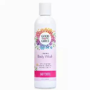 <p>Our hydrating Body Wash is a must in the shower for girls of all ages. Made with natural, gentle plant based cleansers that create a silky lather. Beneficial botanicals like avocado oil, sunflower seed oil, arnica, lavender and chamomile pamper and protect to leave skin super soft, clean and hydrated. 100% Natural Baby Powder scent is soft and clean, 8 fl oz.</p>_x000D_
<p><strong>TRUSTED FORMULA</strong></p>_x000D_
<p>No parabens, sulfates, phthalates, silicone, synthetic fragrance or dyes</
