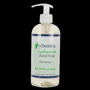 The Sombra(R) Antibacterial Hand Soap includes a moisturizing, antibacterial cleanser infused with potassium cocoate soap derived from naturally sourced coconut oil for maximum cleansing without any irritation caused by harsh chemicals or additives. Sombra(R) Antibacterial Hand Soap contains the active ingredient benzalkonium chloride, an FDA approved, and CDC recommended germ-killing ingredient delivered in a water-based formula to protect and hydrate.