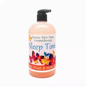 The Aromatherapy Sleep Time Shower Bath Gel is a gentle, calming cleanser that will help you relax and get a good night's sleep. The soap-free formula is enriched with lavender and vanilla to soothe your senses and promote relaxation. The lather is rich and creamy, and the gel can be used as a shower gel or bubble bath. Ingredients: Purified Water, Saponified Organic Cocos Nucifera (Coconut) Oil, Organic Olea Europaea (Olive) Fruit Oil,Citric Acid, Sodium Chlorid, Essential oils of Lavender and 