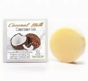 The Coconut Milk Solid Bar Conditioner is a great way to ditch the bottle and get all of the benefits of coconut milk for your hair. The bar is made with natural ingredients and organic coconut milk to help repair damaged hair, de-tangle hair, soften hair, treat a dry flaky scalp, and help treat hair loss. Its a great choice for those with damaged hair. It is made with BTMS, which is known for its conditioning and detangling properties. The bar is also loaded with other conditioning ingredients,