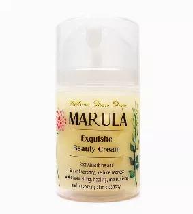 This Equisite Marula Cream is a unique, super-hydrating formula that reduces redness while nourishing, healing and improving skin elasticity. Marula oil is a natural source of antioxidant energy that protects your skin from environmental aggressors. It's also high in omega fatty acids and absorbs quickly, so it won't clog your pores. 2 ounces weight.