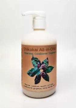 A one-stop magic in a bottle, Shikakai All- IN -ONE will teach you how to make the perfect hair care regimen. It doesn't lather but it cleans naturally with Shikakai, which is referred to as "fruit for the hair." It has a naturally mild pH, and it gently cleans the hair without stripping it of natural oils, leaving your hair with more strength, moisture, manageability and better color retention. Net Weight: 16 ounces