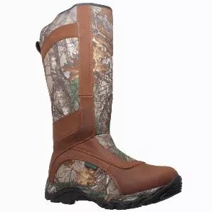 This 100% Snakeproof and Waterproof Boot allow you to enjoy the great outdoors in comfort without worrying about poisonous vipers. Featuring full-grain leather, Realtree Camo, inside zipper for easy on & off, camo EVA midsole and agressive rubber outsole, this boot provides the ultimate in snake bite protection as well as outstanding flexibility!