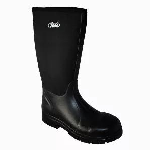 This 16" rubber boot is ready for all your outdoor needs. This 100% waterproof boot is lined with 5mm Neoprene and features breathable airmesh lining, aggressive rubber outsole, extended rubber coverage, and has a steel toe.