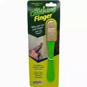 <p>Smooths and finishes caulk like a pro! </p>
<p>The Caulking Finger is used by professionals on a daily basis and by do it yourself homeowners who want a smoother finish without tearing up their hands.</p>
<p>Order The Caulking Finger, a product designed and tested by professional painters!</p>
<p>What you get: <br>
  Smooth Finish<br>
  No More Splinters or Sore Fingers<br>
  Designed and tested by professional painter, the Caulking Finger spares your fingertips and delivers a paint perfect f