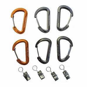 Use the Gearbiner Clip Set with your Charlotte's Webbing Camp Organizer, or wherever else you many need a quick and easy clip. Includes 6x 5cm aluminum Gearbiners (gray and orange), 50 lbs limit, and 4x small stainless steel Gator Clips for lightweight items such as clothing or dish towels. Gearbiner color selection may vary.