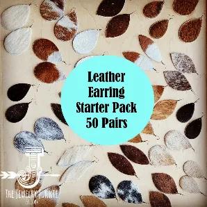 <div >
<div  >Genuine Leather Hair-On-Hide Earring Starter Packs</div>
<div  >are the perfect way to get</div>
<div  >started selling our boho earrings at discounted prices!</div>
<div  >Sets come in the following sizes:</div>
<div  >10 Pairs -$100 Retail, $50 Wholesale ($5 per pair)</div>
<div  >30 Pairs- $240 Retail, $120 Wholesale ($4 per pair)</div>
<div  >50 Pairs - $300 Retail, $150 Wholesale ($3 per pair)</div>
<div  ></div>
<div  >These earrings will come to you in assorted hides, based 