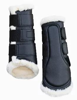 From the original Gatsby Qualit Products.<br>Easy care and stylish leg protection for your horse. These boots feature traditional design combined with easy care materials for a look that is classic yet effortless. Synthetic outer shell has three hook and loop closures and is lined in plush synthetic sheepskin for a soft touch on your horses delicate bones and tendons. Machine washable cold, delicate cycle, lay flat to dry.