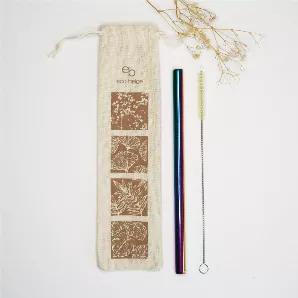 <p><span data-mce-fragment="1">Say no to plastic straws and start using these stylish color straws for your boba drinks! Take them anywhere with you in the linen dust bag. All straw set includes a sisal brush and a beautiful print linen pouch.</span></p>
<p><span data-mce-fragment="1">Features <br> Reusable <br> Dishwasher Safe <br> Plastic Free <br> Straw Bag x1 <br> 215mm x 12mm <br> 1 Straight Boba Straw</span></p>
<p><span data-mce-fragment="1">Materials <br> Straw: Stainless Steel <br> Brus