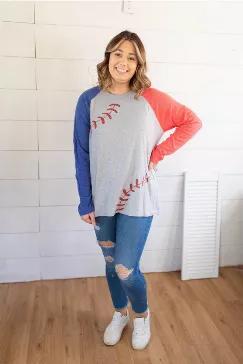 <div class="_2cuy _3dgx _2vxa">
<h3><span>PRODUCT DETAILS</span></h3>
<p>Forgot the crackerjacks! All we need is this adorable pullover!</p>
<ul>
<li>Heathered sleeves</li>
</ul>
<span class="_4yxo"></span>
</div>
<div class="text_exposed_show">
<div class="_2cuy _3dgx _2vxa">Material:<span class="_4yxo"> <span class="text_exposed_show">Polyester, Spandex</span><br></span>
</div>
<div class="_2cuy _3dgx _2vxa">
<h3><span class="text_exposed_show">SIZE and FIT</span></h3>
<table style="width: 97.