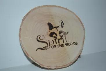 <b><b> Birch Log Coasters. Set of six.</b></b><p>Kiln dried and sanded on both sides.</p><p><strong>With Spirit of the Woods Wood burned Logo Or No Logo on opposite Side<br></strong></p><p>3 1/2" to 4 1/2" x 1/2" thick each. With a Clear Coat Finish<br></p>