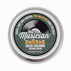 <p>Never miss a beat with this Vanilla Bean and Musk scented Solid Cologne.</p>
<p> Alcohol-Free<br>  Vegetarian-Friendly, Cruelty-Free, Gluten-Free<br>  SLS, Paraben, Phthalate, and Dye-Free<br>  2.5 oz solid tin is carry-on luggage approved, won't leak or break</p>
<h4>Ingredients</h4>
<p>Sunflower Seed Oil, Hydrogenated Soybean Oil, Beeswax, Fragrance/parfum, Grape Seed Oil, Caprylic/Capric Triglycerides, Castor Seed Oil, Hydrogenated Castor Oil, Carnauba Wax, Vitamin E</p>