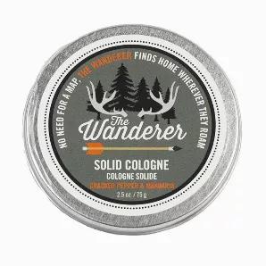 <p>No need for a map, The Wanderer finds home wherever he roams. This travel-friendly, cracked pepper and mandarin scented solid cologne is crafted with a  moisturizing blend of essential oils, including Beeswax & Grape Seed. Best part? You can never put too much on and it can be used as a moisturizer, too.</p>
<p> Alcohol-Free<br> Vegetarian-Friendly, Cruelty-Free, Gluten-Free<br> SLS, Paraben, Phthalate, and Dye-Free<br> Moisturizing blend of essential oils, including Hemp Seed, Grape Seed, an