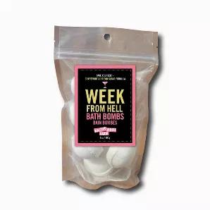 <p>Escape your Week from Hell and drift away to your happy place with our sweet, soul-soothing Grapefruit and Brown Sugar bath bombs.  This pouch contains 7 mini bath bombs for pure relaxation and bliss.</p>
<div class="product-block">
<div class="rte">
<ul>
<li>Vegan, Cruelty-Free, Gluten-Free<br>
</li>
<li>SLS, Paraben, Phthalate, and Dye-Free</li>
<li>Comforting Grapefruit + Brown Sugar Formula</li>
</ul>
<p><strong>Ingredients</strong></p>
<p>Baking Soda, Citric Acid, Coconut Oil, Pink Grape