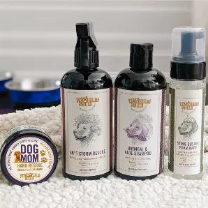 <p>This gift set for the devoted Dog Mom on your list has got those beloved fur babies covered from head to paw! Our refreshing <span data-mce-fragment="1">Oatmeal and Aloe </span>shampoo soothes the skin and shines up coats, while our plant-based Sh*t Storm Rescue cleaner uses bio-enzyme technology to digest just about any pet mess! Stink Buster Foam Bath does double duty as a waterless dog bath and de-tangler. And last but not least, Dog Mom Hand Rescue locks in moisture to save pet parents' h