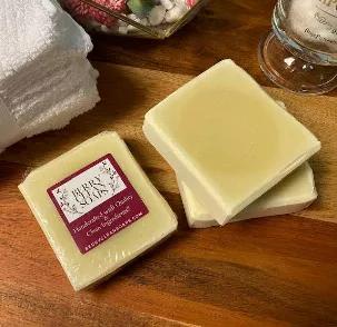 Soothe your skin with this organic chamomile & calendula soap. Calendula has antifungal, anti-inflammatory, and antibacterial properties that might make it useful in healing wounds, soothing eczema, and relieving diaper rash. Chamomile with is antioxidant properties helps to soothe the skin, reducing redness and blemishes. It can even relieve skin irritations like eczema, psoriasis, and rosacea. This soap is Unscented and no coloring was added.<br>This soap contains natural glycerin which helps 