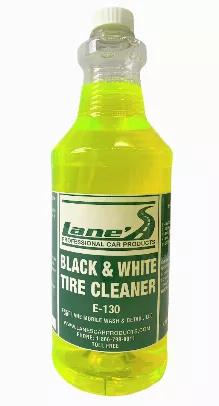 Black & White Tire Cleaner is a professional grade, bleach based tire cleaning solution that is effective on blackwall and whitewall tires. It's highly concentrated formula attacks grime on contact and minimizes the need for vigorous scrubbing, leaving tires as fresh as the day you bought them. Not only do clean tires look sharp, they also last longer than tires that go without maintenance. Lane's Black & White is the best tire cleaner on the market. Go the extra mile and finish with Lane's Supe