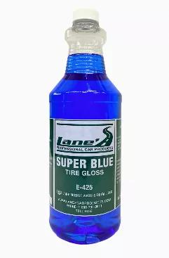 Your engine does the work, but your tires take the beating. Protect your tires from cracking and prevent discoloration by adding Lane's Super Blue Tire Shine to your detailing routine. This spray-on solvent ensures a streak-free shine without the sling often associated with water-based tire dressings. Detailers and auto dealerships use Lane's Super Blue Tire Shine Dressing to get showroom-quality shine and increase the lifespan of tires. Application is easy<br>"spray tires in even strokes and al