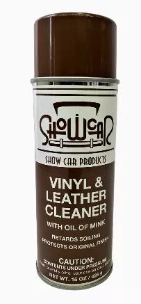 Softens And Restores All Leather And Vinyl Surfaces Removes Oil, Dirt And Grime From Leather And Vinyl Convenient Can Is Great For Road Trips Cleaner And Protectant In One Begins To Work Upon Application Vinyl Leather Cleaner softens, cleans and restores all leather and vinyl surfaces removing dirt, oil and grime. Now, you can effectively and safely remove stains in your leather and vinyl with the convenience of a can. Vinyl & Leather Cleaner is great to take on road trips to wipe up any spills 