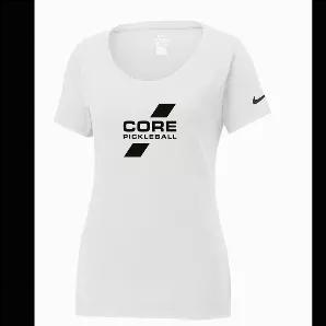 <span>This Nike performance tee features sweat-wicking fabric to help keep you dry and comfortable. Durable rib knit scoop neck. Heat transfer label for tag-free comfort. Double-needle stitching throughout. Contrast heat transfer Swoosh design trademark on left sleeve. Contrast heat transfer Dri-FIT logo at right hem. Made of 4.7-ounce, 60/40 cotton/poly Dri-FIT fabric.</span>