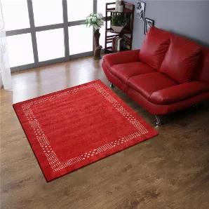 If you desire to do the makeover of your living space in less time, pick this ultra modern designer piece of rugsotic carpet in resplendent red shade. The contemporary pattern of this hand knotted loom silk mix rug is worth appreciating. This rug will not only add charm to your living space but also impart great comfort.