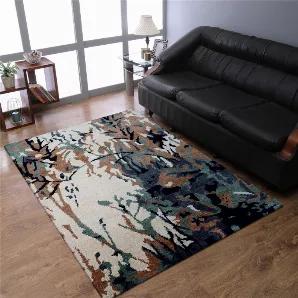 Explore a dazzling touch for your home flooring with this hand knotted silk rug in the shade of multicolor which is compatible with the home interiors of all types. The abstract pattern of this rug defines its charm and the beauty of your home flooring remarkably. Moreover, this rug is provided in the different dimension which ensures suitability with all areas of your place.